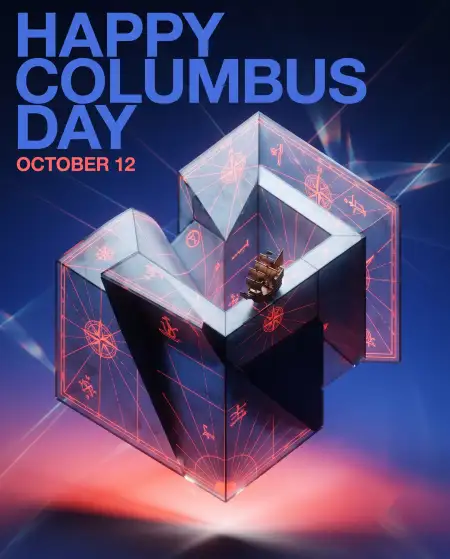 columbus day 2026 typography poster design - Columbus Day 2026