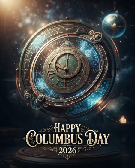 columbus day 2026 vertical poster background - Columbus Day 2026