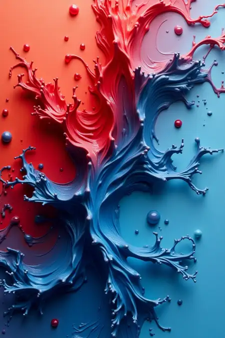 Cool Blue And Red Futuristic Background - Free Background Download