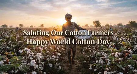 cotton field background for world cotton day - World Cotton Day Cotton Field Banner