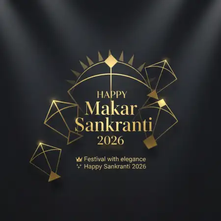 Free Creative Happy Makar Sankranti 2026 Wishes Background Download
