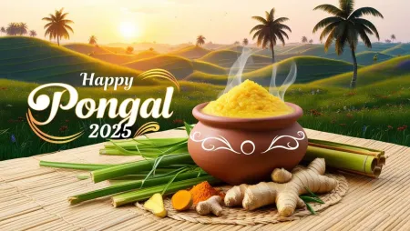 Creative Happy Pongal 2025 Poster Design Png - Free Happy Pongal 2025 Download