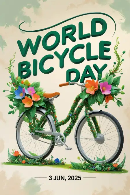 Creative Image For Bicycle Day - Free Related World Bicycle Day Image