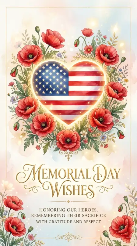 Free Creative Memorial Day Greeting Card Vector 2026 Image Download