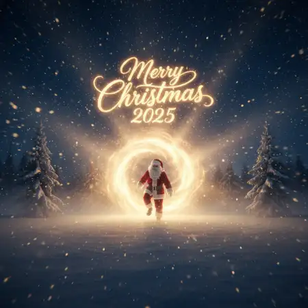 Free Creative Merry Christmas Wishes 2025 Background Download