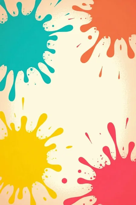 Creative Pichkari And Rang Splash Designs For Holi Festival Backdrops - Free Background Download