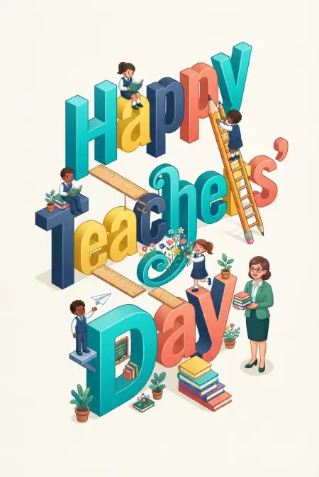 Free Creative Teachers Day Card Design Image Download
