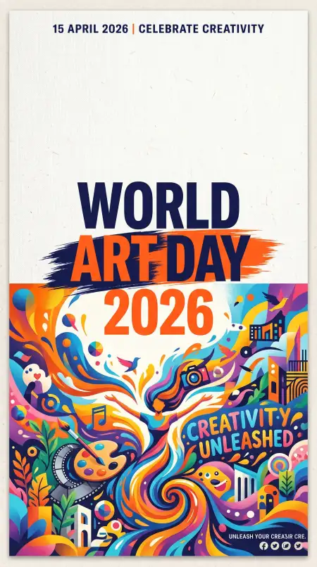 Creative World Art Day Poster Design Ideas For School - Free World Art Day 2026 Wishes Download