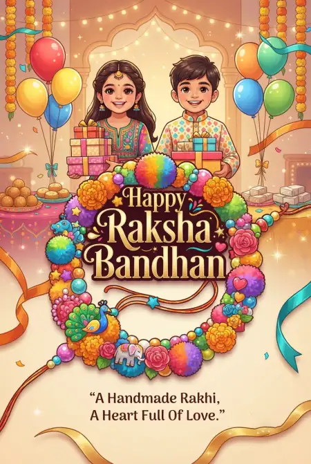 Cute Happy Raksha Bandhan 2026 Instagram Wishes - Free Happy Raksha Bandhan Wishes 2026 Download