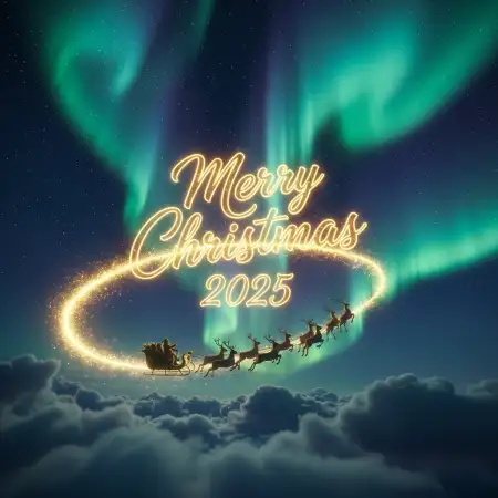 Free Cute Merry Christmas Wishes 2025 Background Download