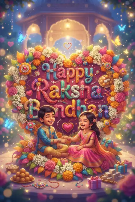 Free Cute Rakhi Wishes For Younger Sister Image Download