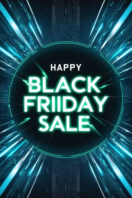 Cyber-style Black Friday Digital Design - Free Related Black Friday Sale Image