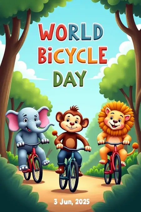 Cycle Rally Image For World Bicycle Day - Free Related World Bicycle Day Image