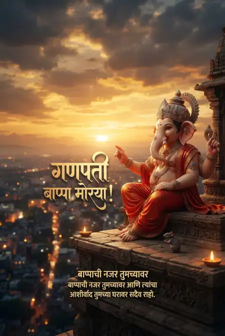 devotional ganesh chaturthi wishes in marathi - Ganesh
