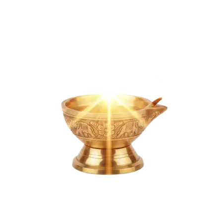Dhanteras Glowing Diya Png Download - Free Png Download