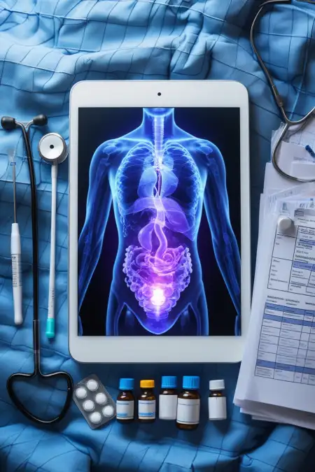 Digital Medical Background With HUD Interface - Free Background Download