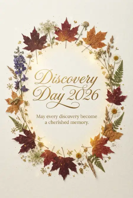 Discovery Day Greeting Card 2026 - Free Discovery Day 2026 Download
