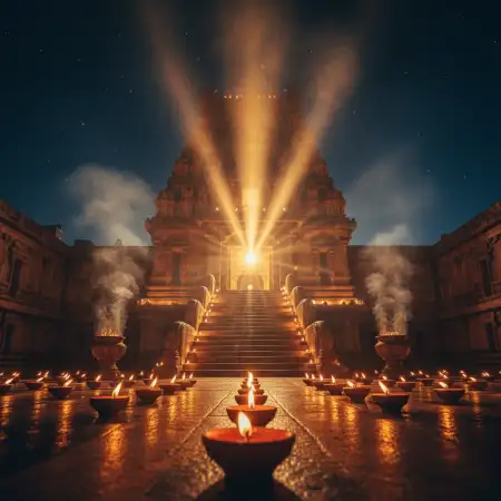 Diwali Background With Light Bokeh Effect - Free Backgr Download