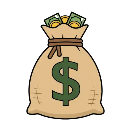 Free Dollar Money Bag Png PNG Image Download