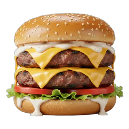 Double Cheese Burger Png - Free Burger Png Download