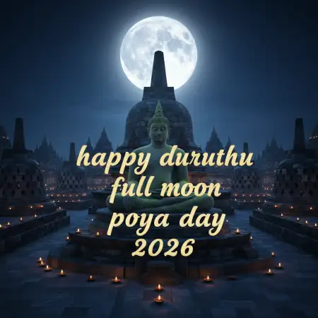 Free Duruthu Poya Day Holy Buddhist Wishes Background Download