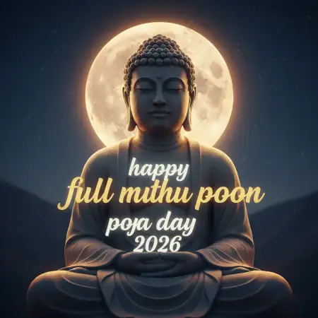 Free Duruthu Poya Day Mindfulness Wishes Background Download