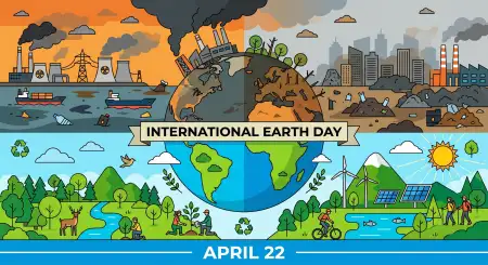 Free Earth Day 2026 Cartoon Style Design Background Image Download
