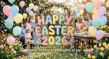 Free Easter 2026 Wishes For Toddlers Image Download