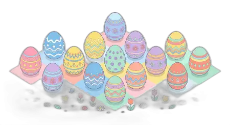 Easter Eggs Png For Social Media Design - Free Easter Eggs Png Download