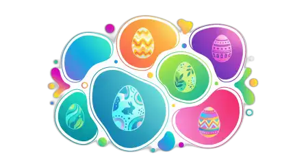 Easter Eggs Png Transparent Colorful Pack - Free Easter Eggs Png Download