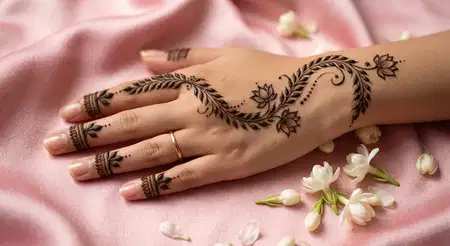 easy arabic karwa chauth mehndi design design - Beautiful Arabic Karwa Chauth Mehndi Design