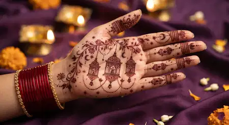 easy arabic karwa chauth mehndi design - Beautiful Arabic Karwa Chauth Mehndi Design