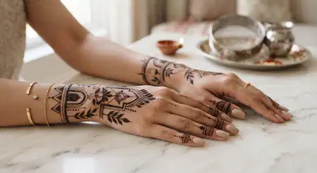 easy five minute karwa chauth mehndi design - Karwa Chauth Mehndi Design With Kalash