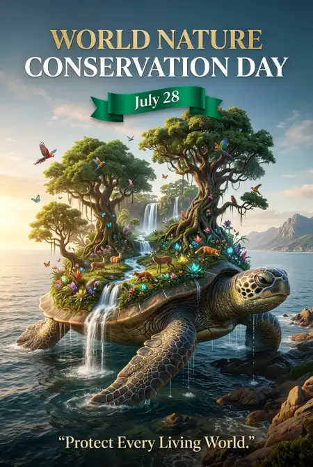 Eco Awareness Social Media Graphics - Free World Nature Conservation Day 2026 Download