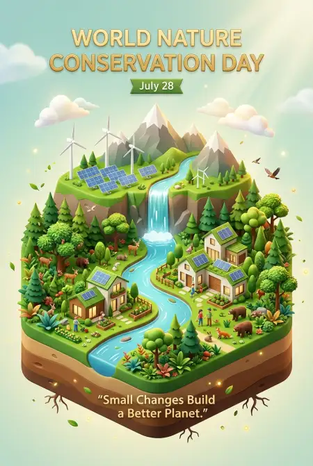 Eco Earth Illustration Png - Free World Nature Conservation Day 2026 Download