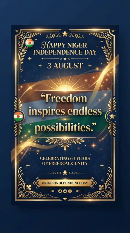 Editable Niger Independence Day Template Free - Free Niger Independence Day 2026 Download