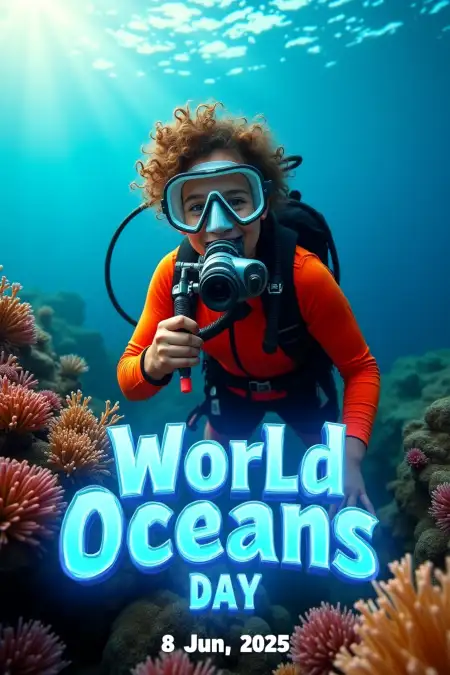 Educational Image For World Oceans Day - Free Cat Download