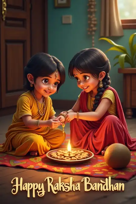 Educational Rakhi Messages For Children - Free Happy Raksha Bandhan Wishes For Children Download
