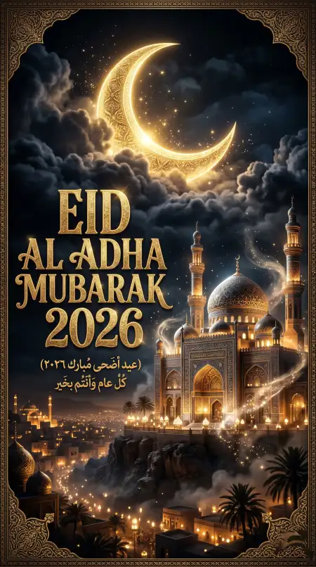 Eid Al Adha Greeting Card Editable 2026 - Free Eid Al Adha Greeting Card 2026 Download