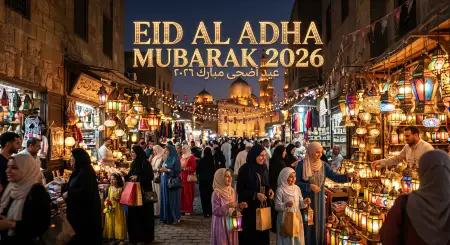 Eid Al Adha Greeting Card Festival Wishes 2026 - Free Eid Al Adha Greeting Card 2026 Download