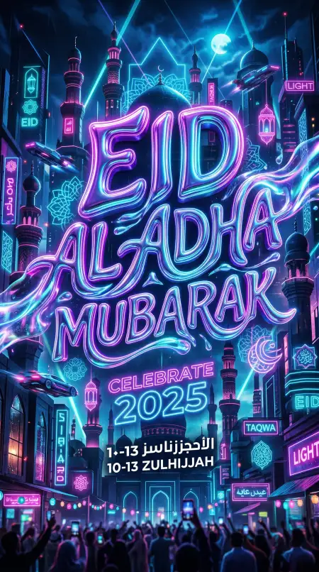Eid Al Adha Greeting Card Instagram Story 2026 - Free Eid Al Adha Greeting Card 2026 Download