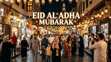Eid Al Adha Mubarak 2026 Festive Wallpaper For Whatsapp - Free Eid Al Adha Mubarak 2026 Download