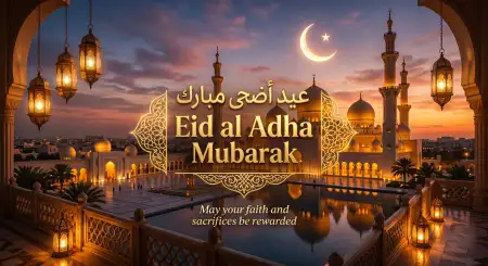 Eid Al Adha Mubarak 2026 Greeting Quotes With Images - Free Eid Al Adha Mubarak 2026 Download