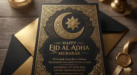 Free Eid Al Adha Mubarak 2026 Islamic Festival Flyer Template Image Download