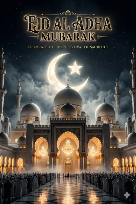 Free Eid Al Adha Mubarak 2026 Modern Islamic Art Background Image Download