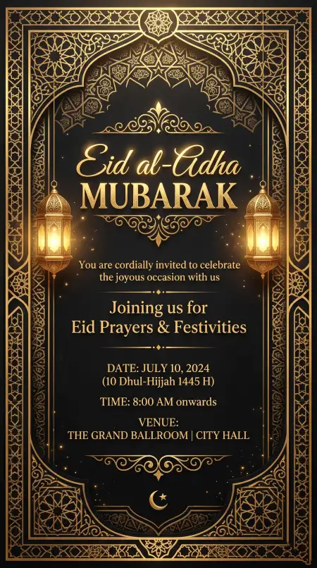 eid al adha mubarak 2026 premium festival flyer design