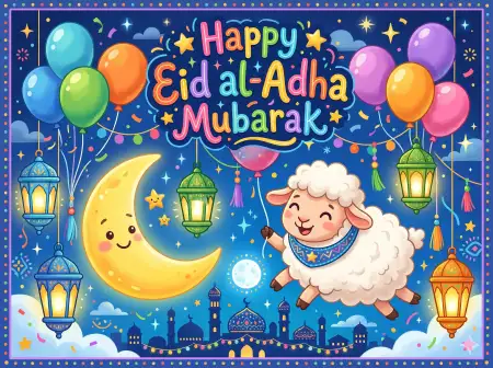eid al adha mubarak 2026 qurbani mubarak wishes background