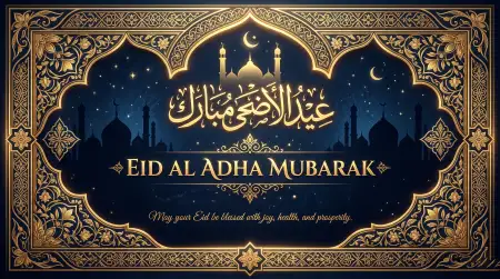 eid al adha mubarak 2026 stylish islamic banner template