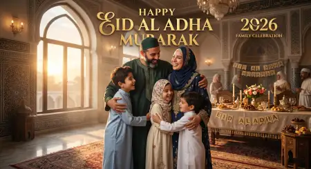 Eid Al Adha Mubarak Greeting Card 2026 - Free Eid Al Adha Greeting Card 2026 Download