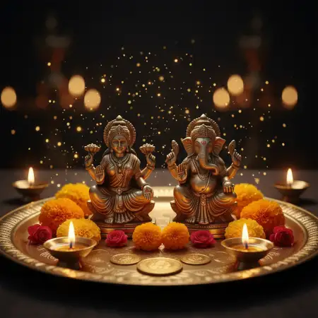 Elegant Diwali Background With Floral Pattern - Free Backgr Download